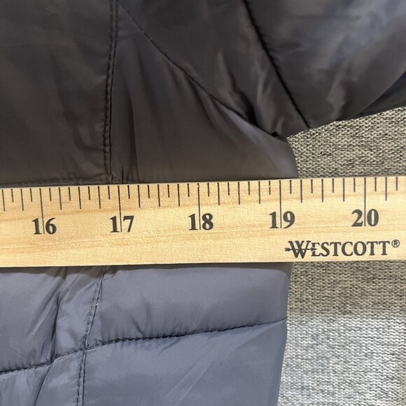 Spyder Boys Dark Gray Red Puffer Full Zip Jacket Hoodie Pockets Size L (14-16) - Picture 8 of 16